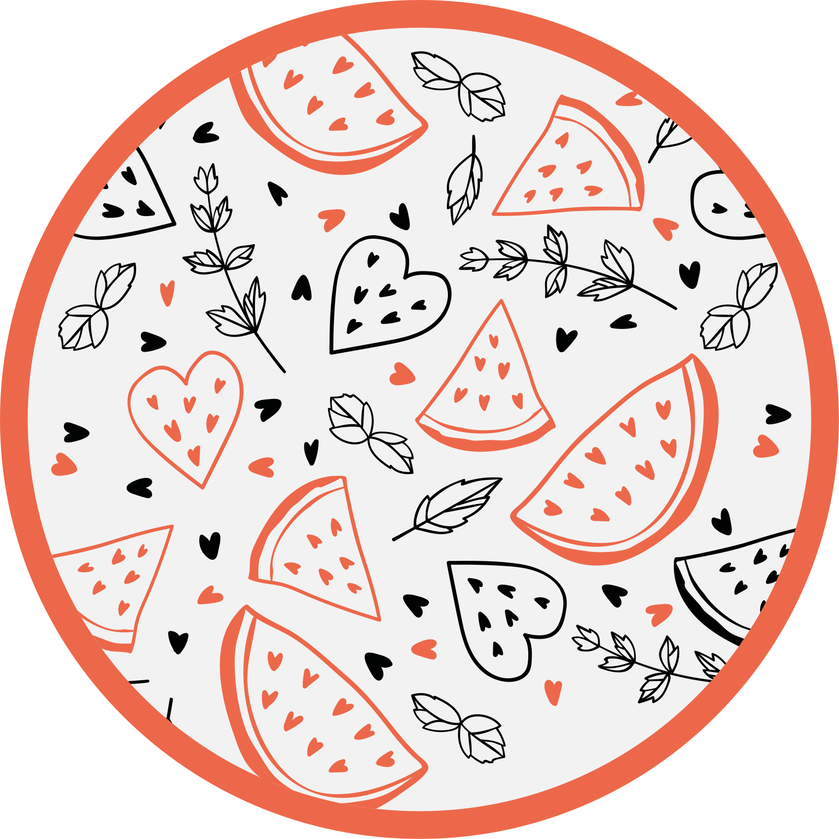 Sweet Heart Patterns kids vinyl carpet - TenStickers