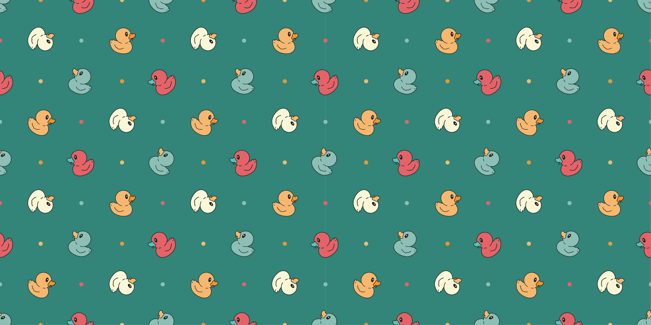 Colorful ducklings pattern kids vinyl carpet - TenStickers