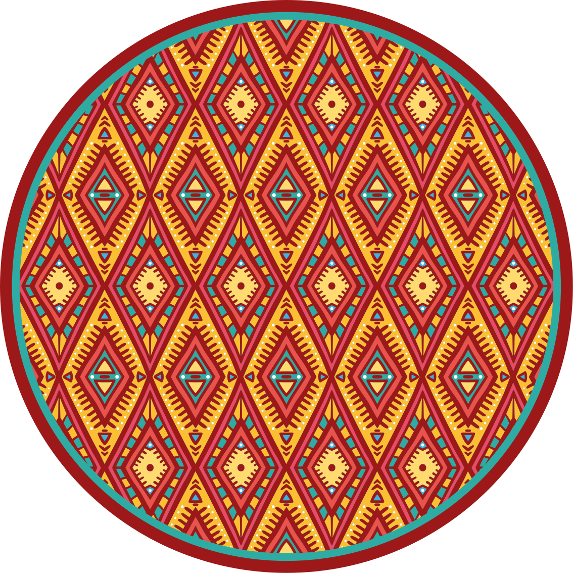 Geometric Tribal Element ethnic vinyl carpet - TenStickers