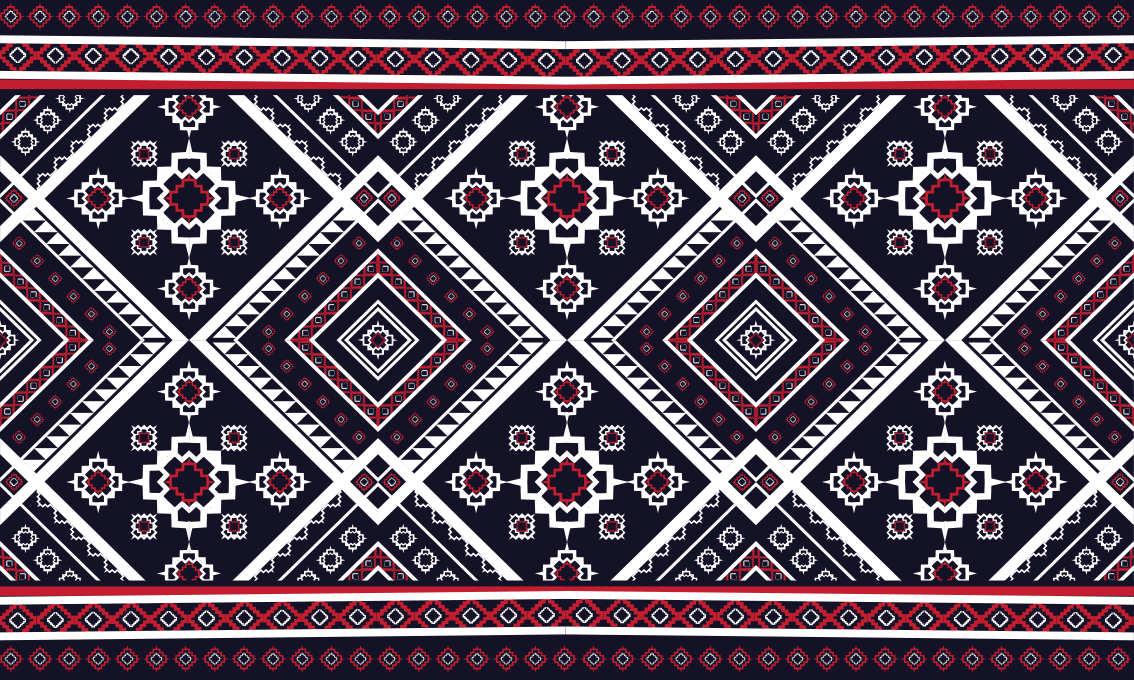 Cultural Geometric Motif ethnic vinyl carpet - TenStickers