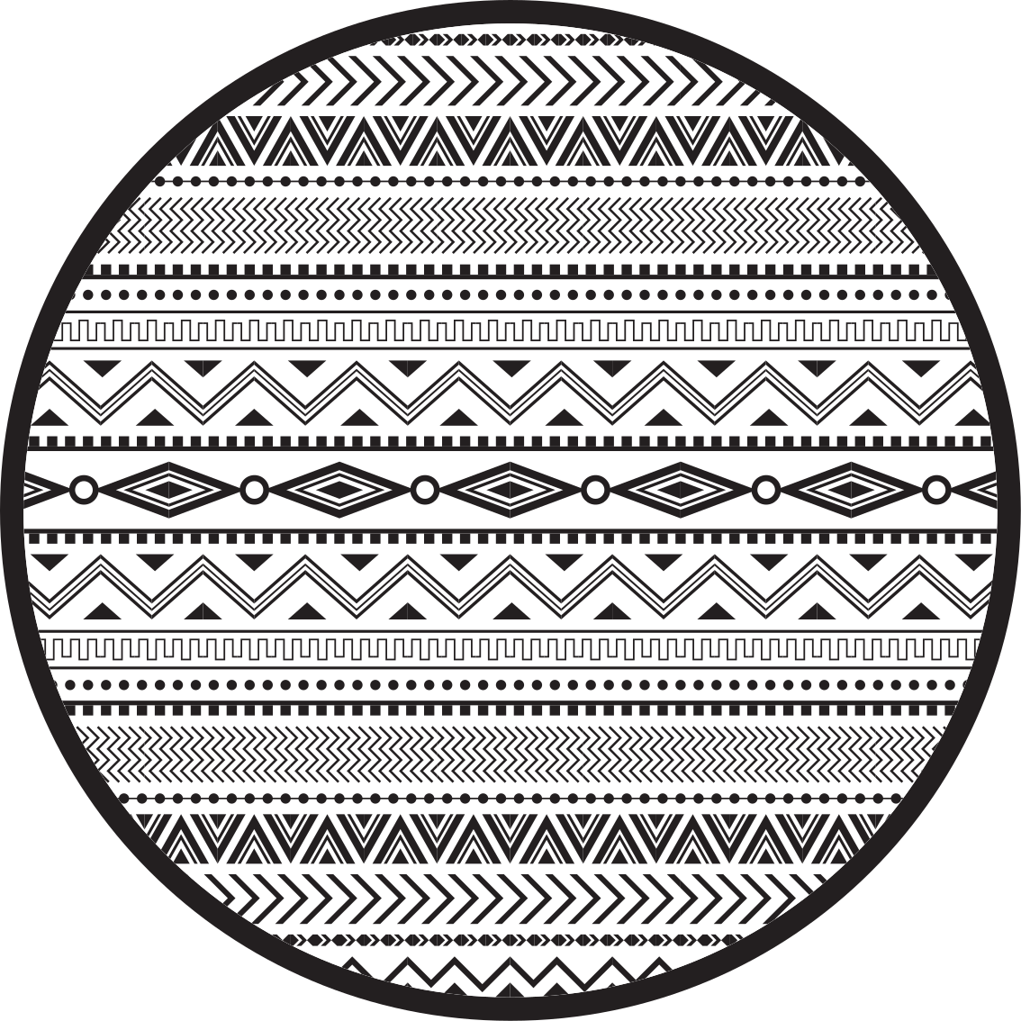 Abstract Geometric Elements nordic vinyl carpet - TenStickers