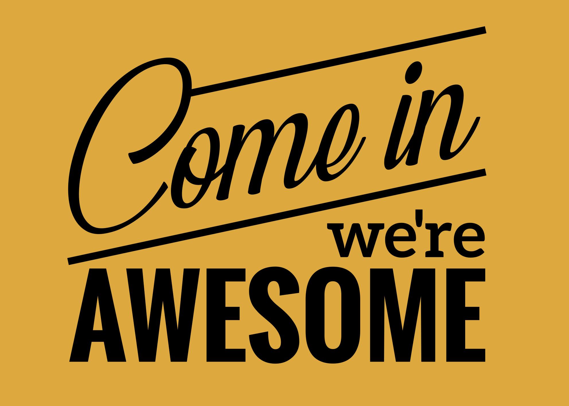 Come in we're awesome custom vinyl carpet - TenStickers