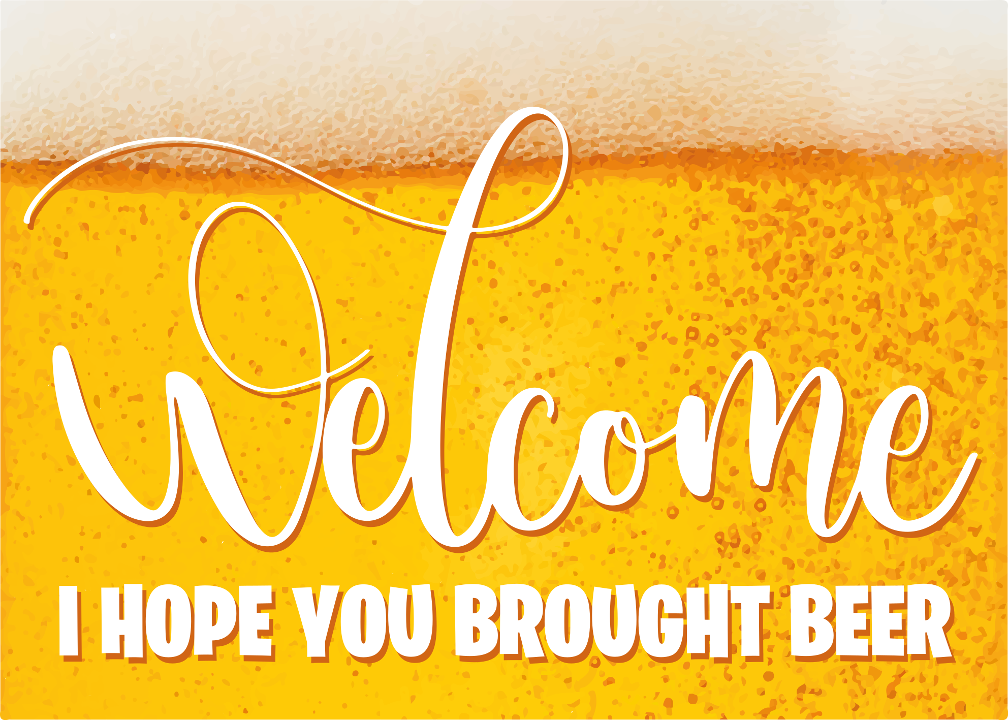 I hope you brought beer entrance hall vinyl carpet - TenStickers