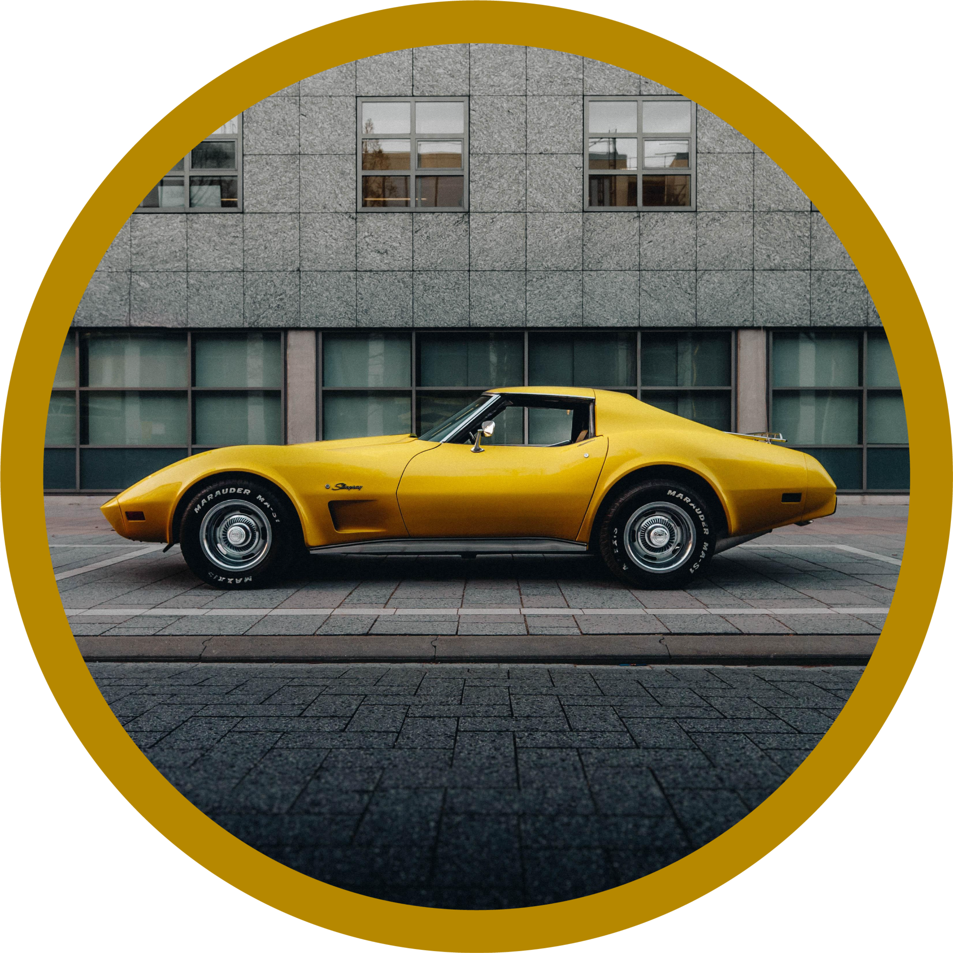 Classic yellow car teen vinyl carpet - TenStickers