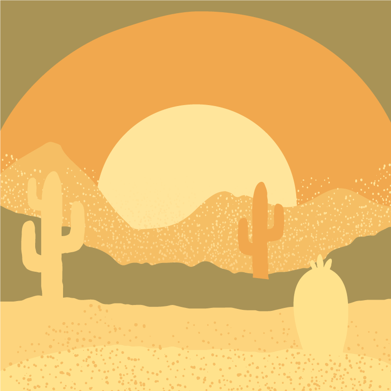 Desert Dusk Landscape nature vinyl carpet - TenStickers