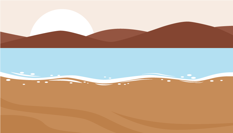 Desert Beach Scene nature vinyl carpet - TenStickers