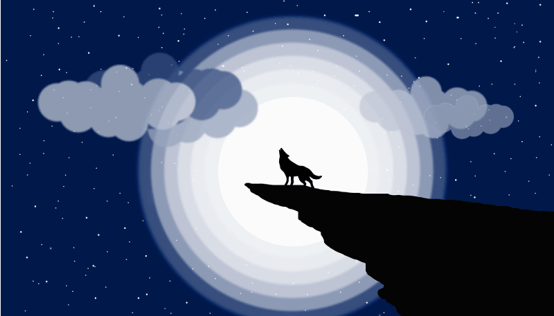 Crescent Moon Howl teen vinyl carpet - TenStickers