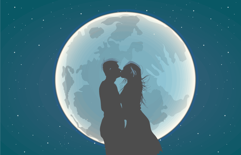 Moonlit Kiss bedroom vinyl carpet - TenStickers
