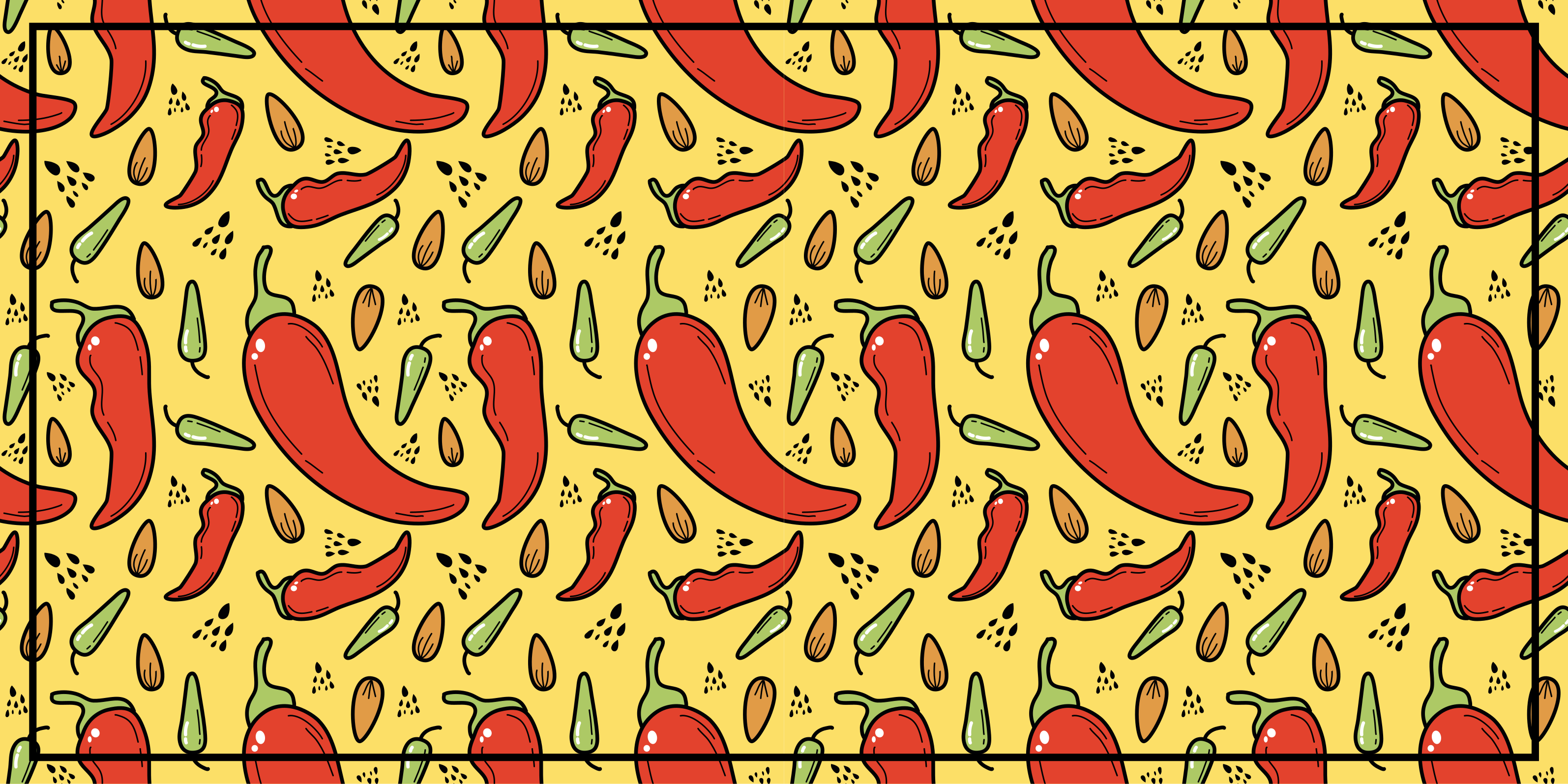 Spicy Pepper Pattern kitchen vinyl carpet - TenStickers