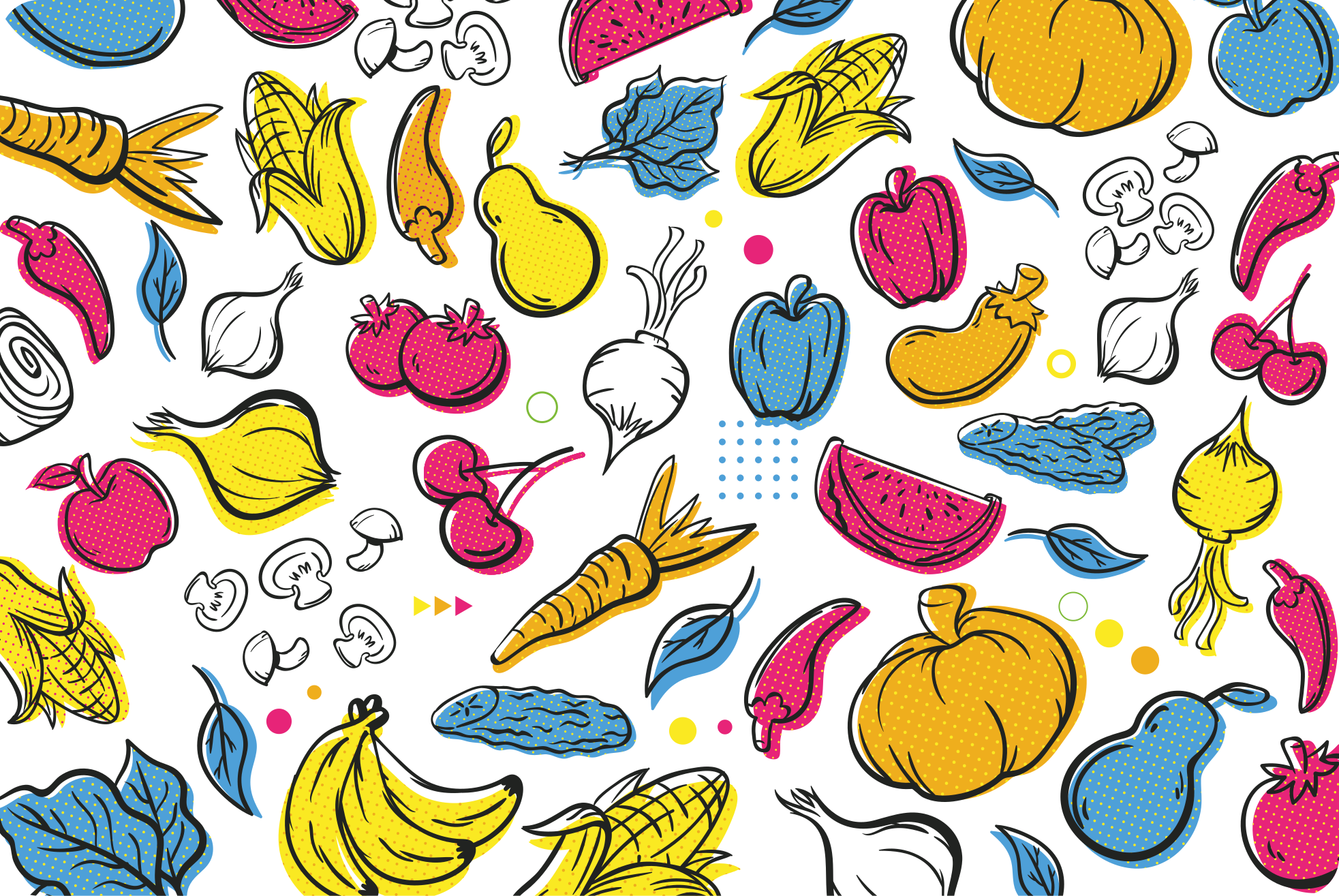 Vibrant fruit illustration kitchen vinyl carpet - TenStickers