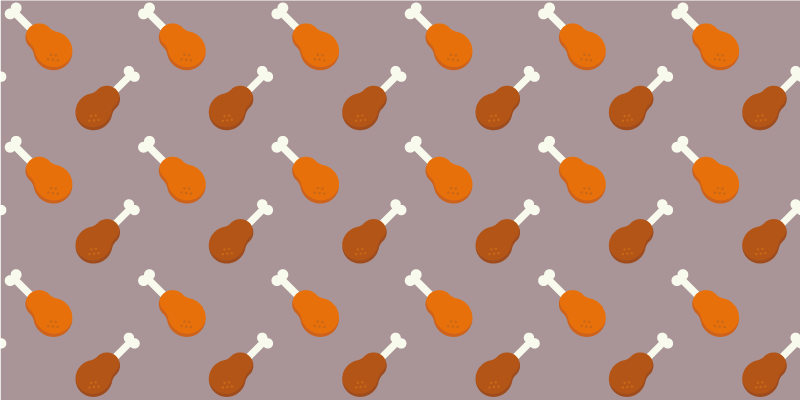 Chicken Drumsticks Pattern kids vinyl carpet - TenStickers