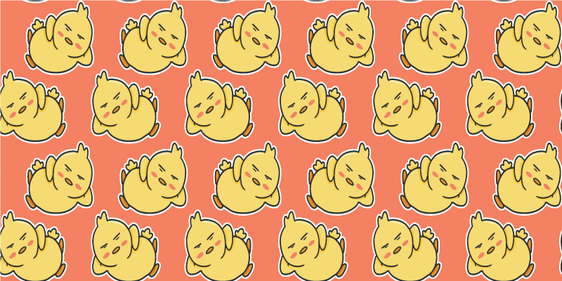 Charming Yellow Ducklings animal vinyl carpet - TenStickers