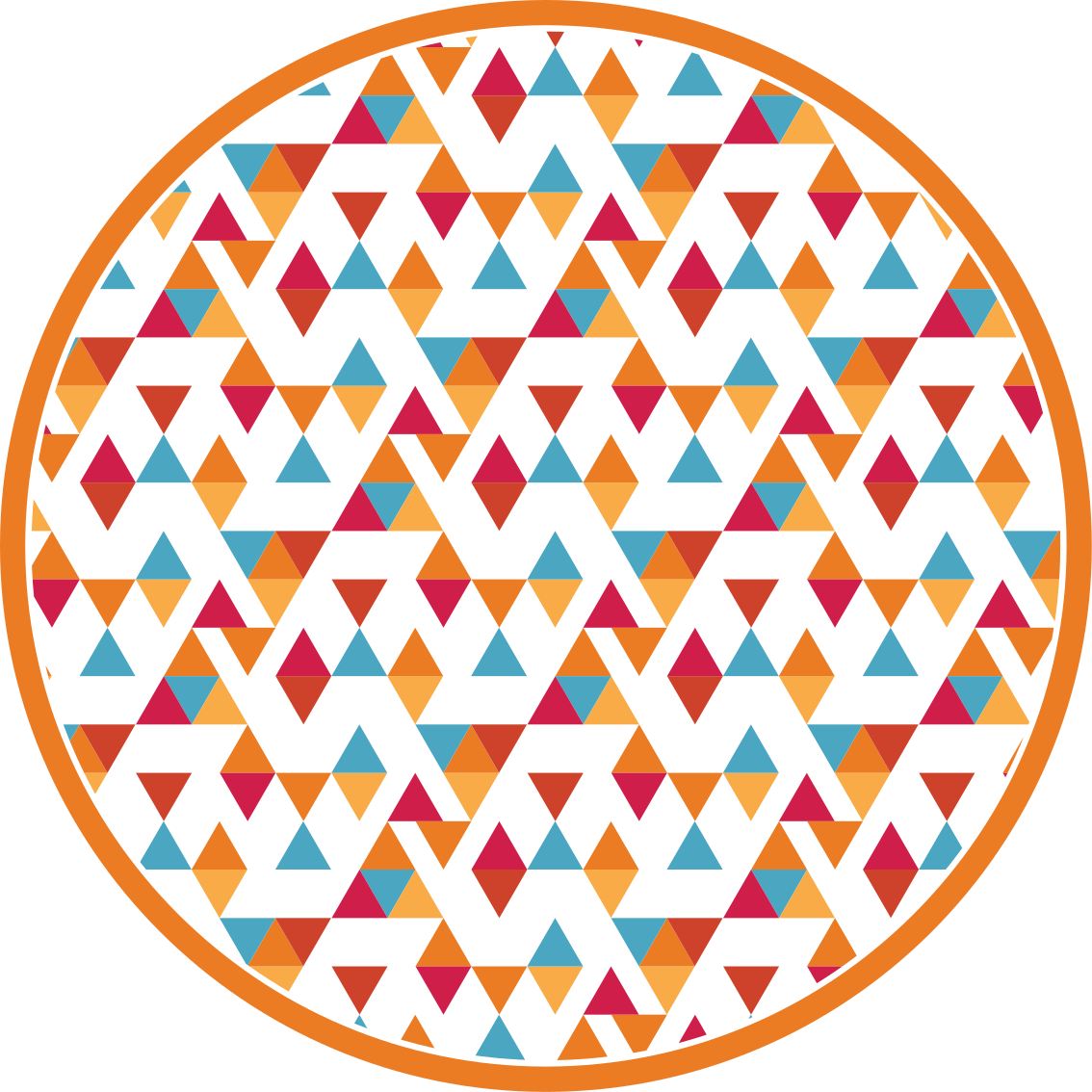 Colorful Triangular Shapes geometric vinyl carpet - TenStickers
