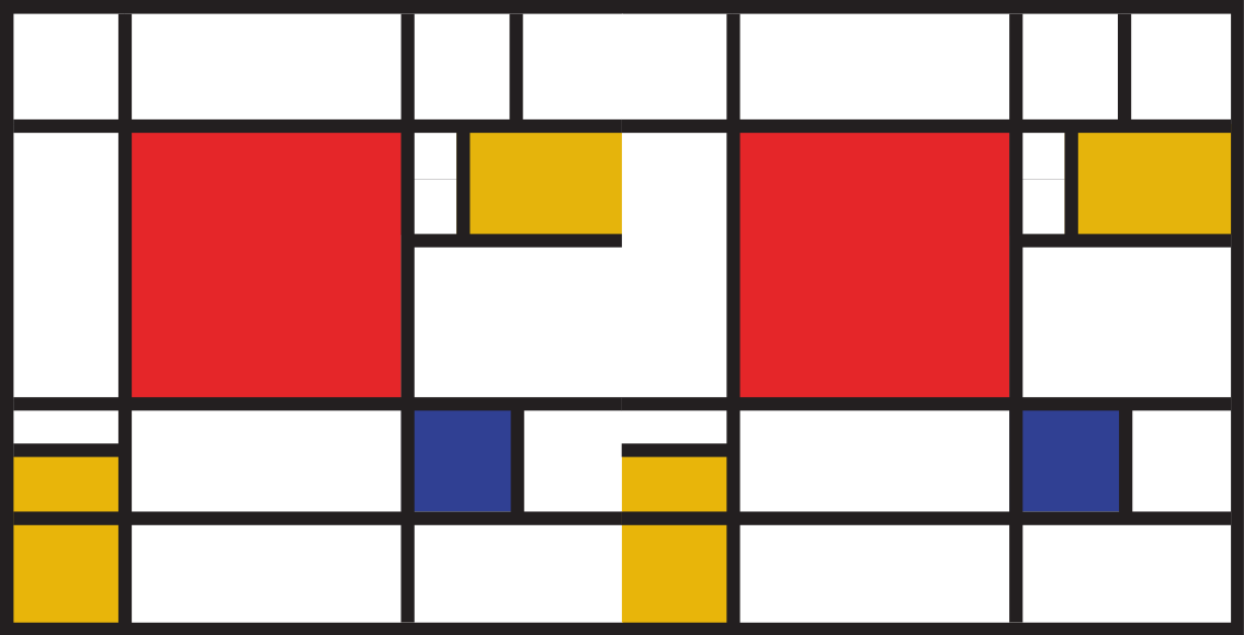 Mondrian art geometric rugs - TenStickers