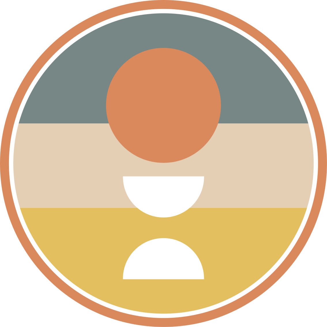 Circular Colour Harmony minimalist vinyl carpet - TenStickers