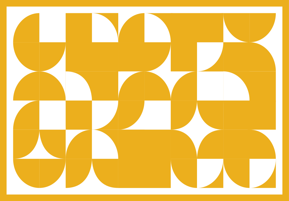 Bold Yellow Shapes geometric vinyl carpet - TenStickers