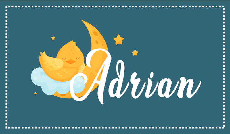 Sleeping duck with name kids vinyl carpet - TenStickers