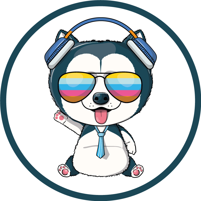 Cool Doggy Character kids vinyl carpet - TenStickers