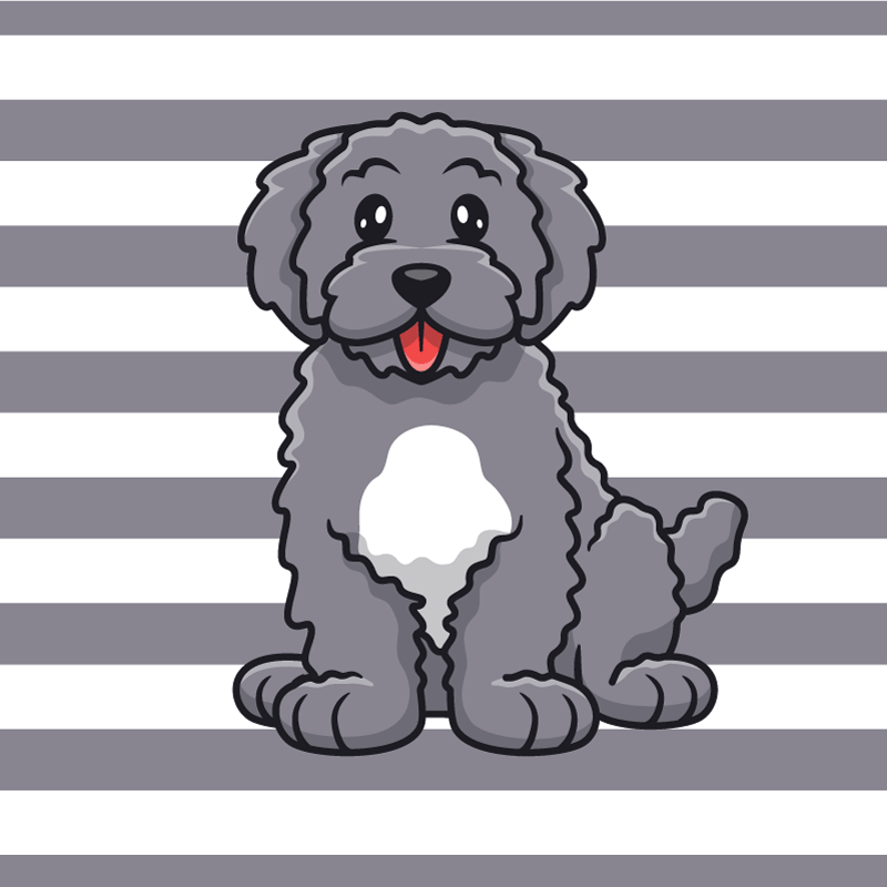 Cute Dog Illustration animal vinyl carpet - TenStickers