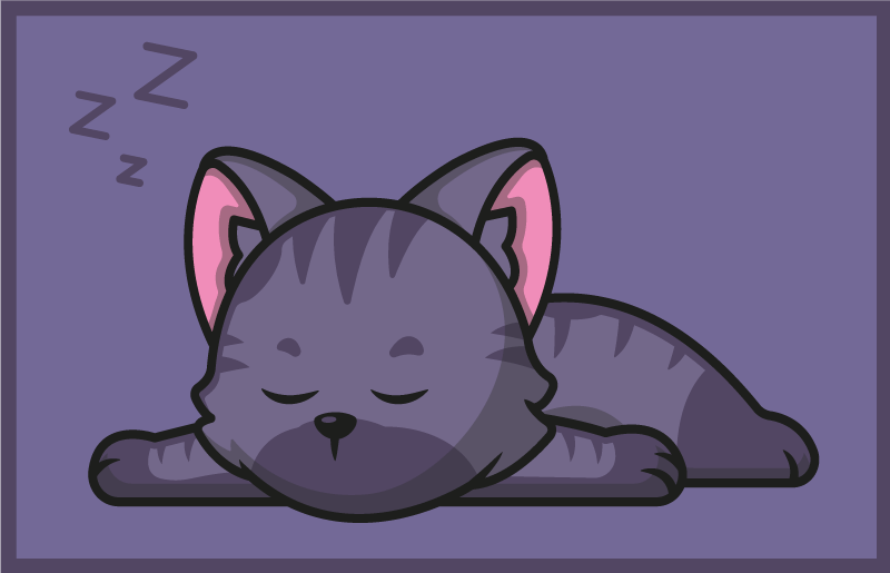 Sleeping Cat animal vinyl carpet - TenStickers