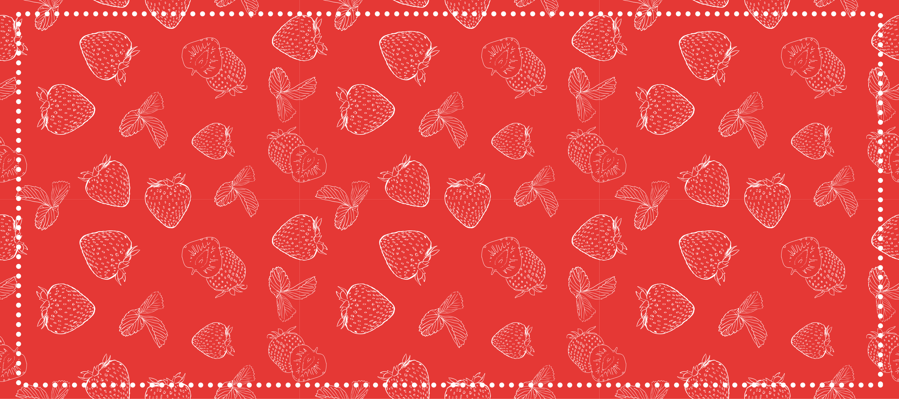 Bright Strawberry Pattern kitchen vinyl carpet - TenStickers