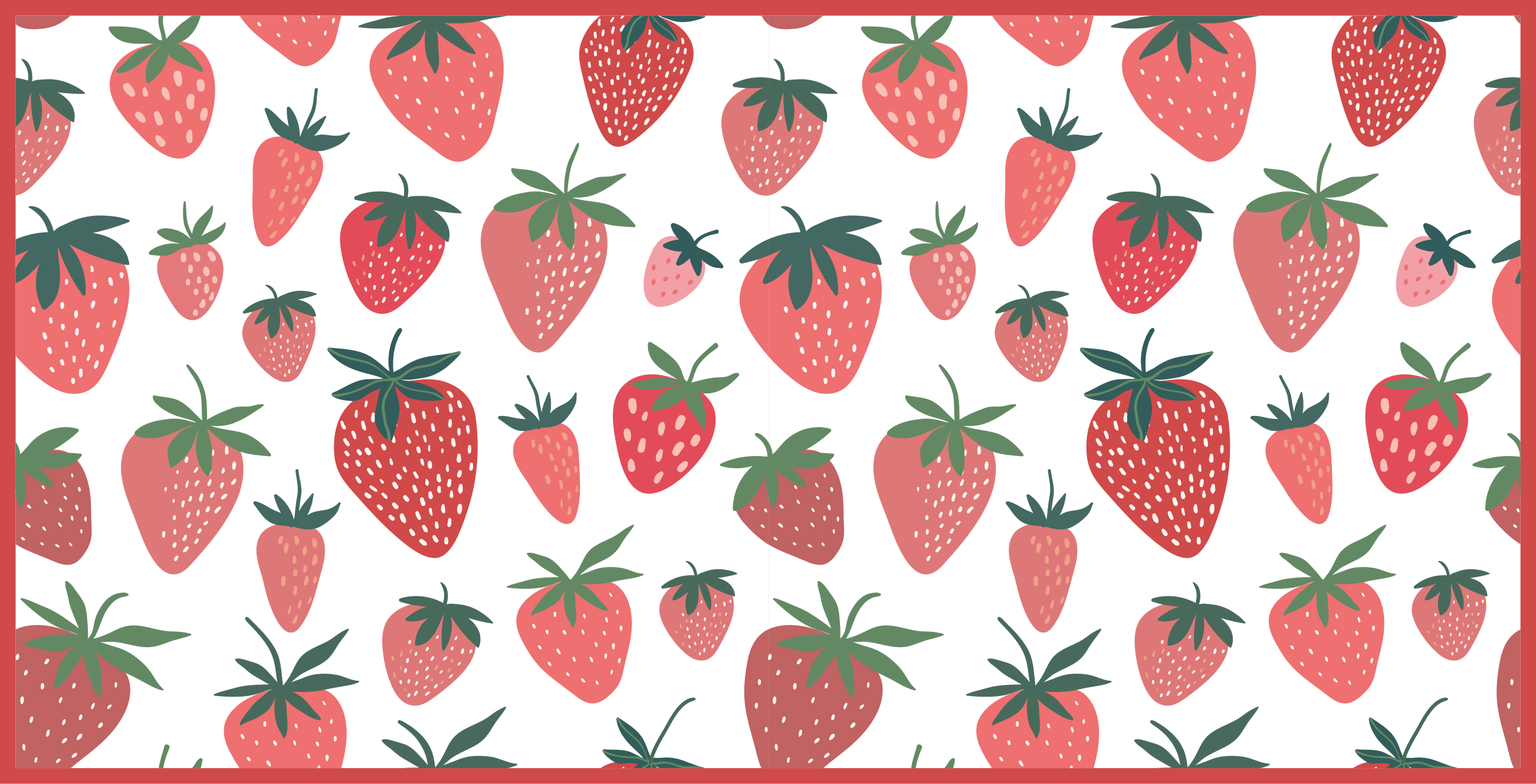 Juicy Strawberries Delight kitchen vinyl carpet - TenStickers