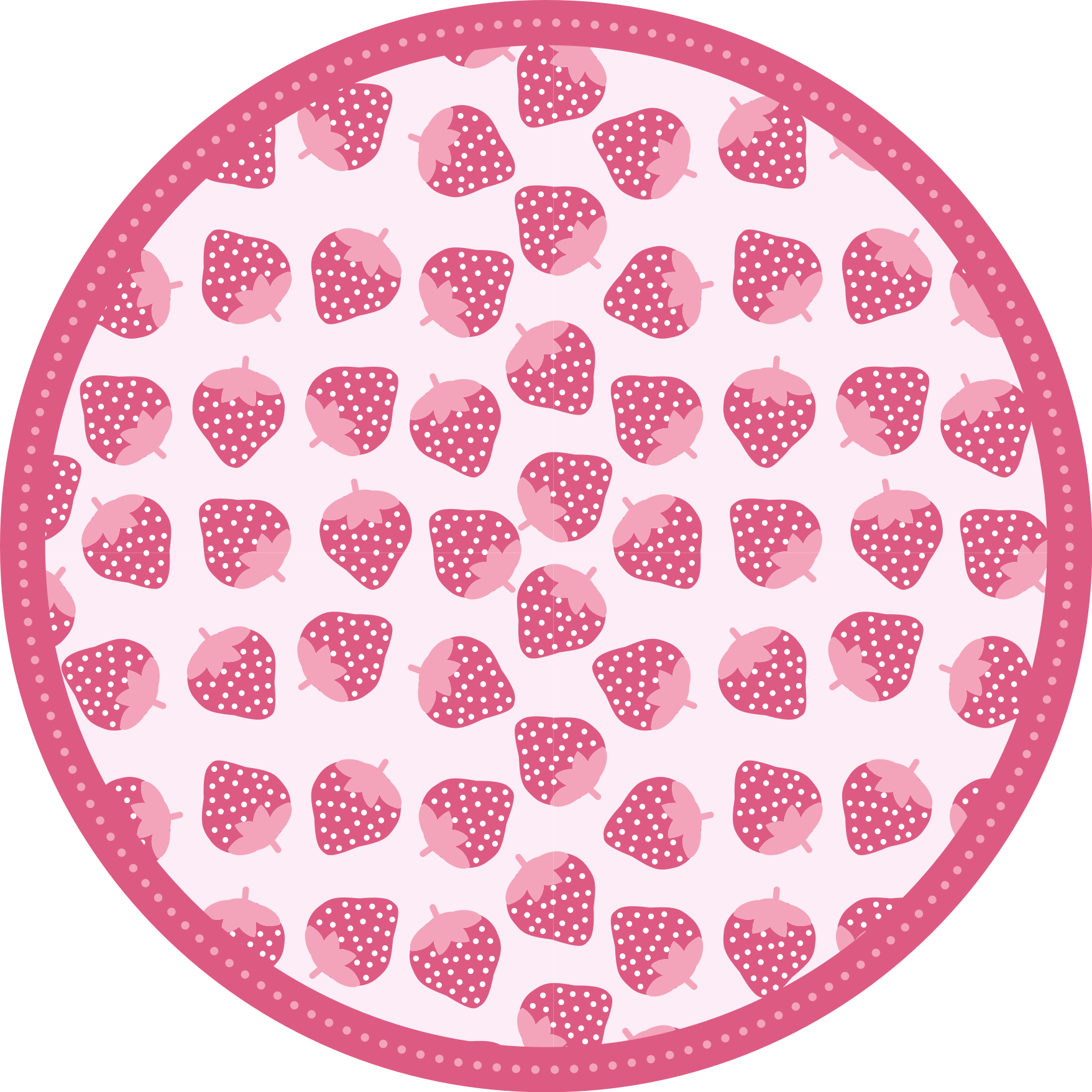 Sweet Strawberry Pattern kitchen vinyl carpet - TenStickers