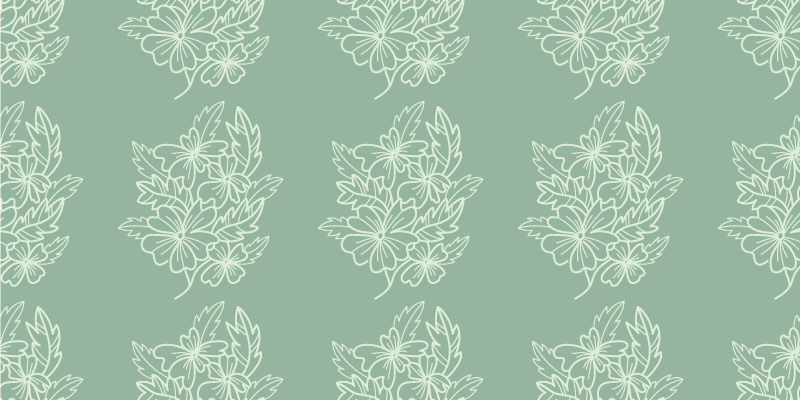 Graceful Elements floral vinyl carpet - TenStickers