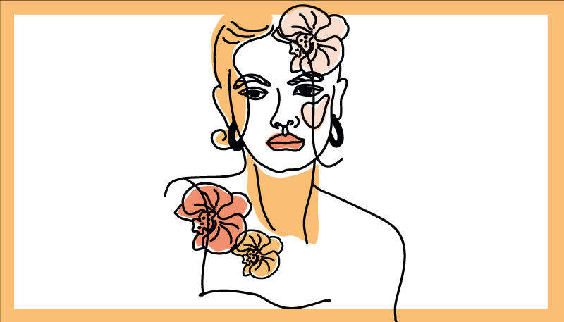 Stylish Floral Portrait modern vinyl carpet - TenStickers