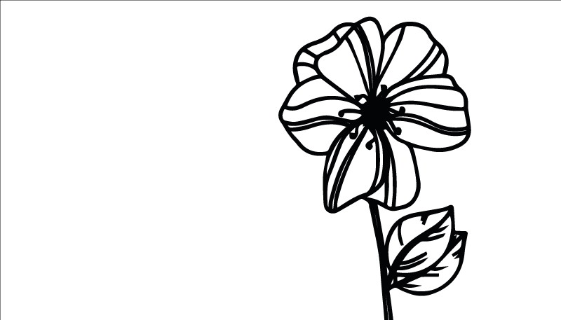 Elegant black and white design floral vinyl carpet - TenStickers