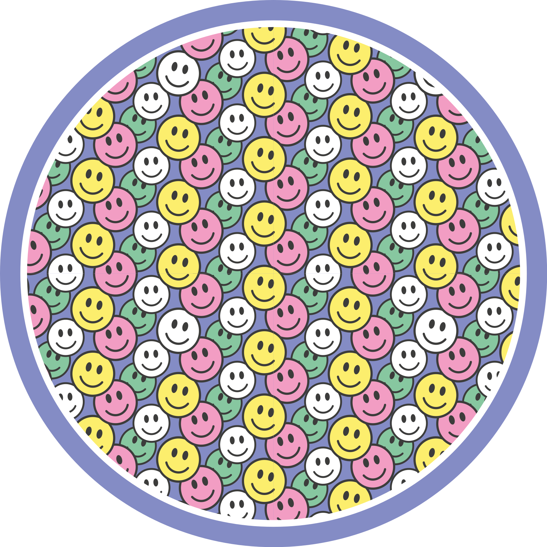 Happy Smiley Faces kids vinyl carpet - TenStickers