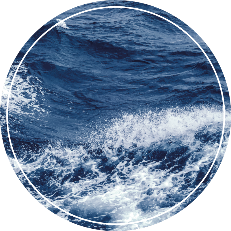 Ocean Wave Motion circular vinyl carpet - TenStickers