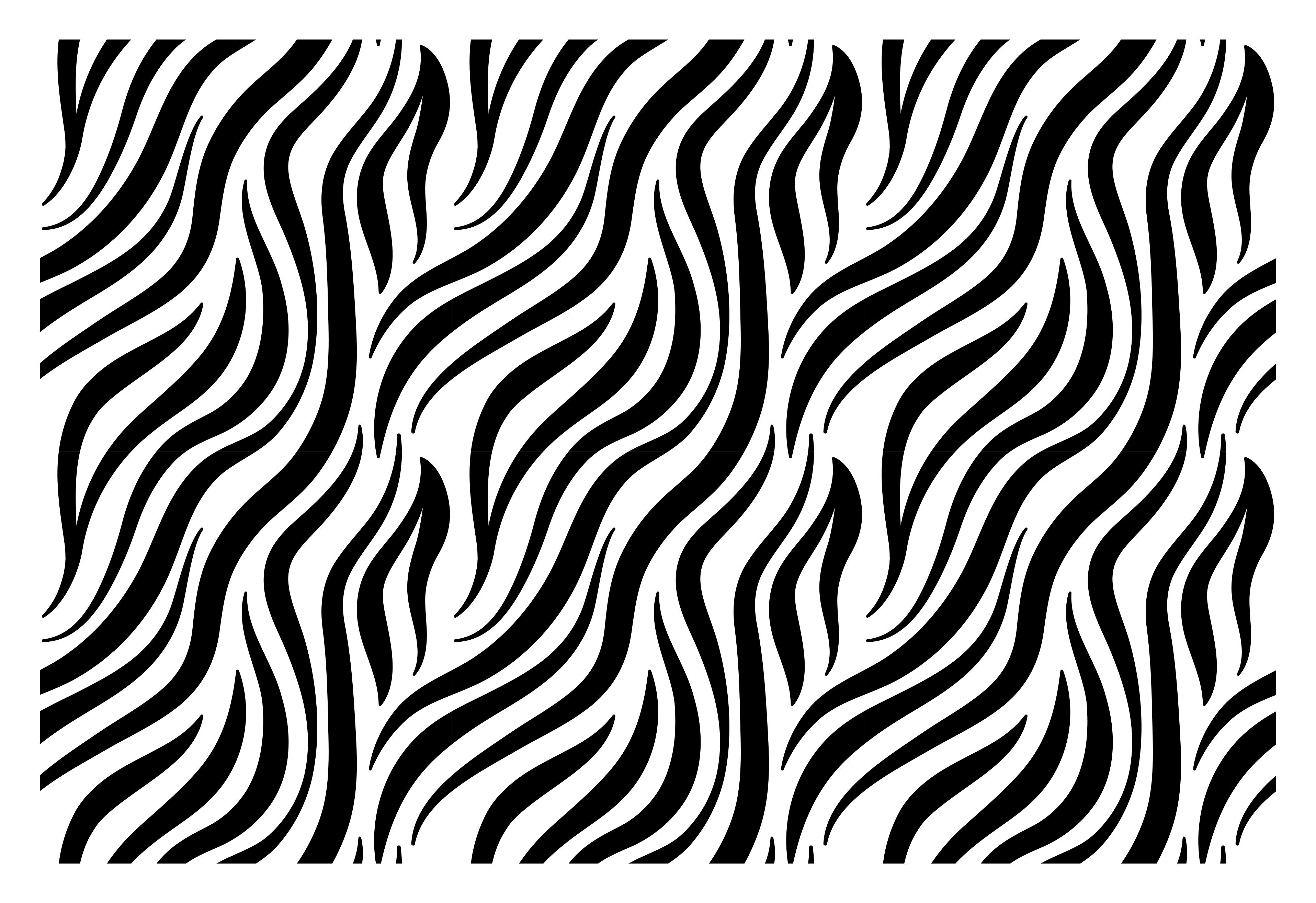 Wavy black lines animal print vinyl carpet - TenStickers