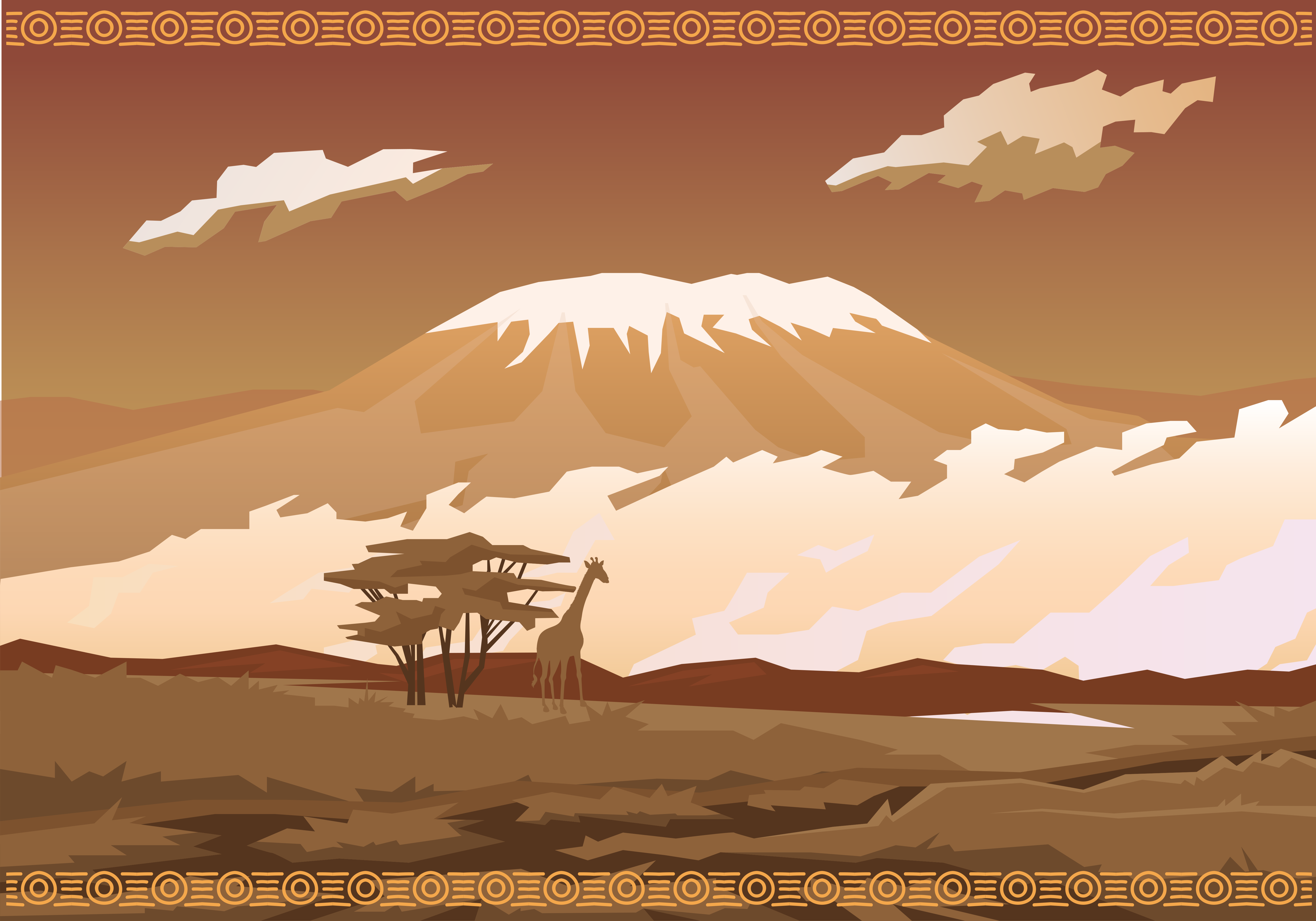 Majestic mountain view nature vinyl carpet - TenStickers