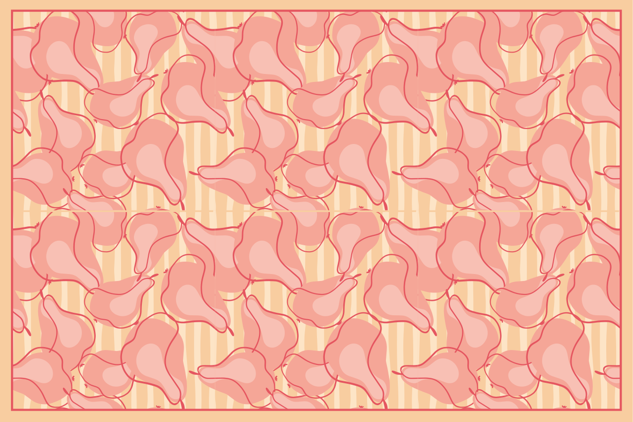 Cute Pink Patterns kitchen vinyl carpet - TenStickers