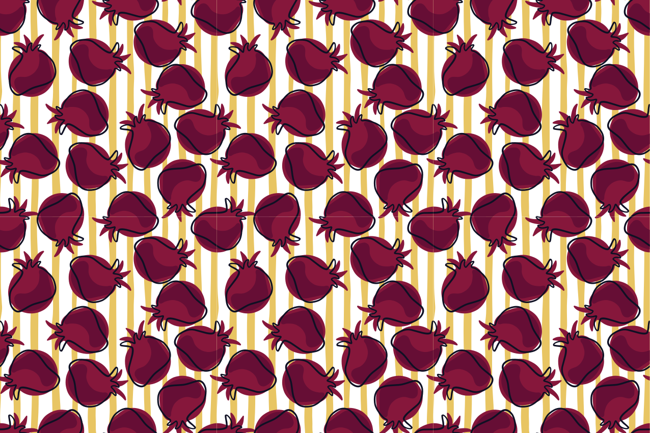 Pomegranate pattern kitchen vinyl carpet - TenStickers