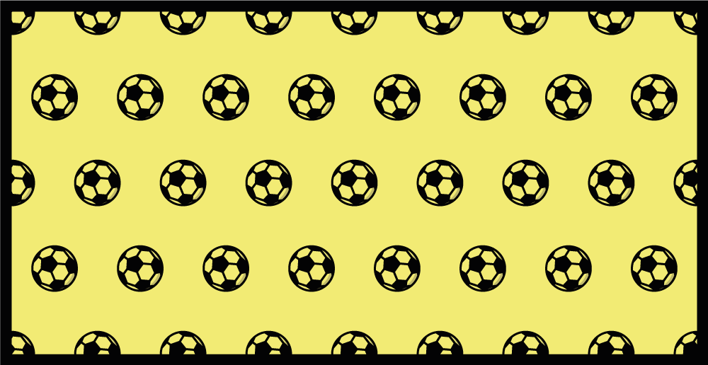 Yellow Soccer Pattern game vinyl carpet - TenStickers