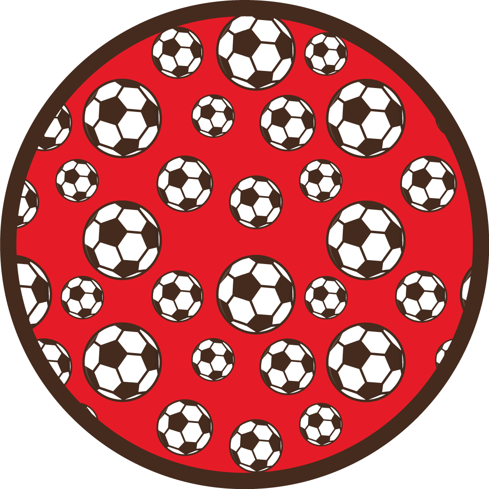 Soccer Ball Motif game vinyl carpet - TenStickers