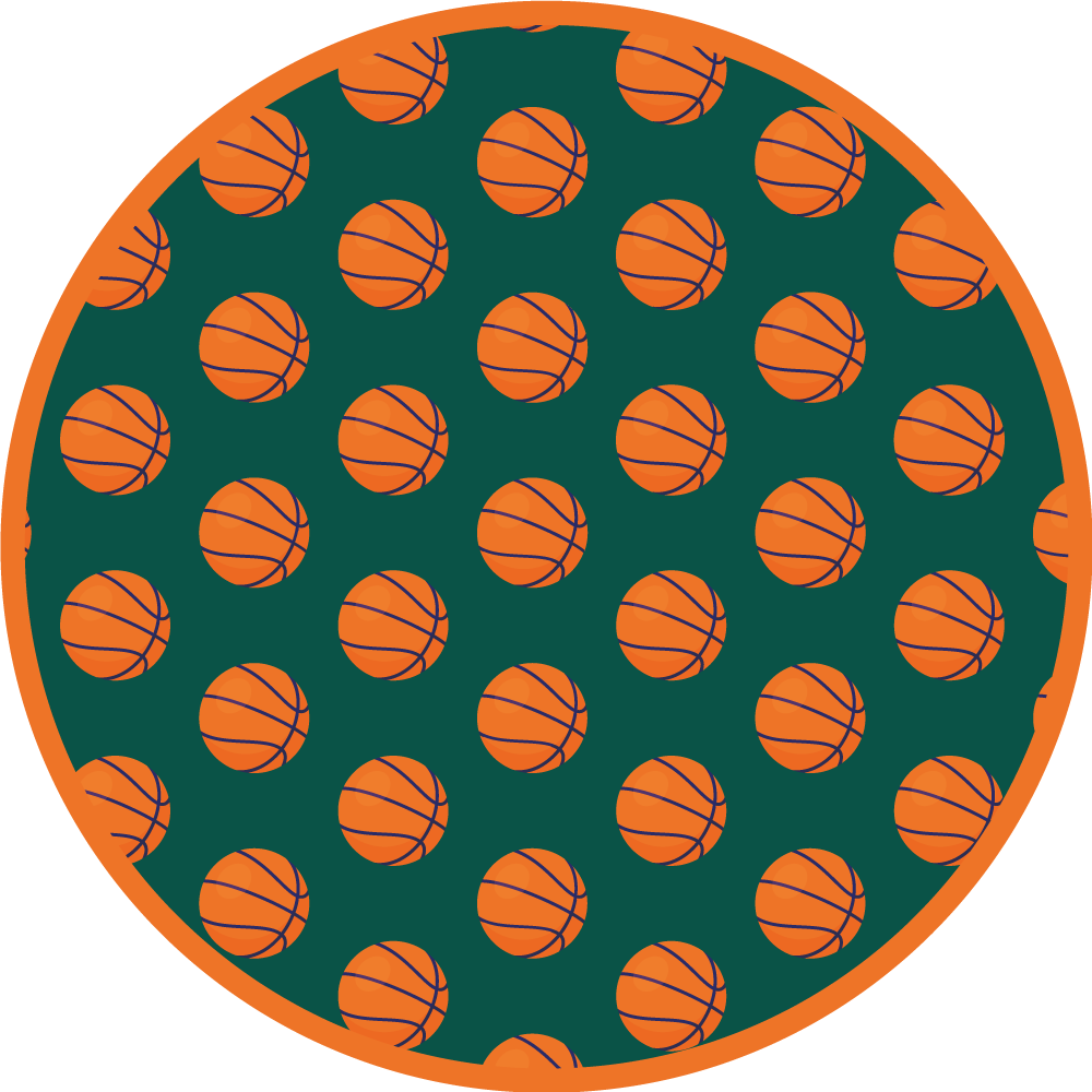 Road vinyl carpet basketball court design - TenStickers
