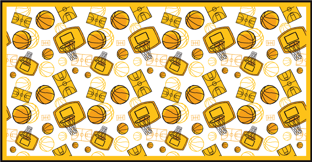 Basketball Fun teen vinyl carpet - TenStickers