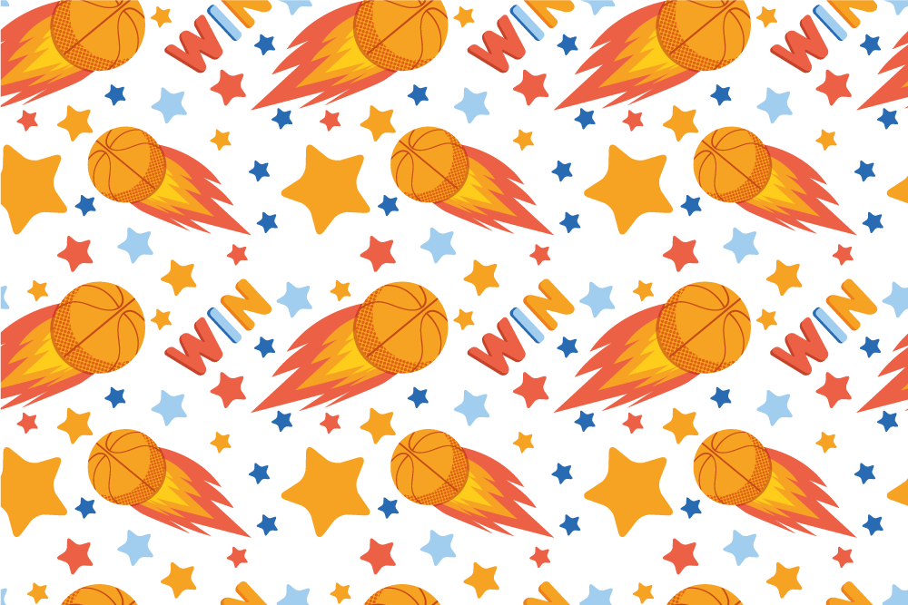 Sporty Stars Design game vinyl carpet - TenStickers