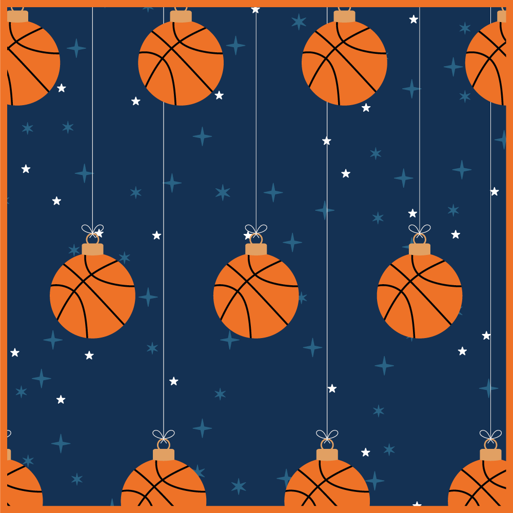 Basketball Ornament Pattern kids vinyl carpet - TenStickers