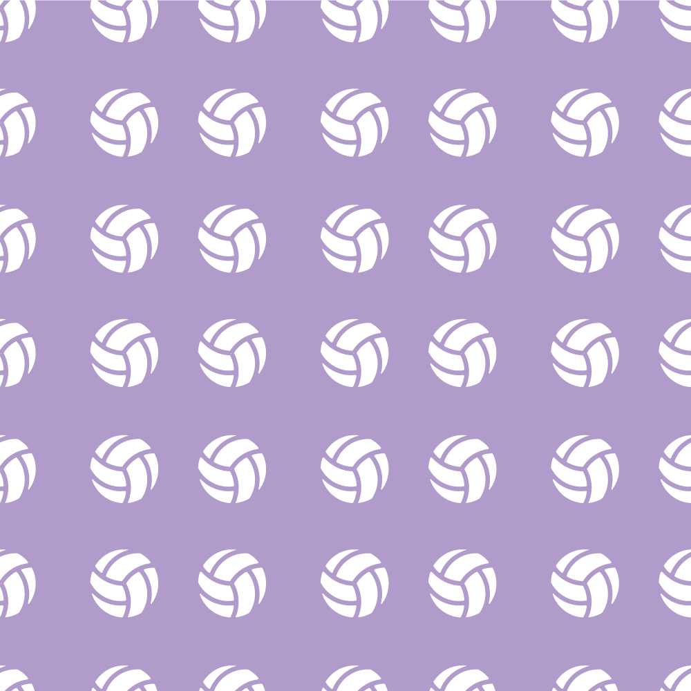 Purple Volleyball Pattern game vinyl carpet - TenStickers