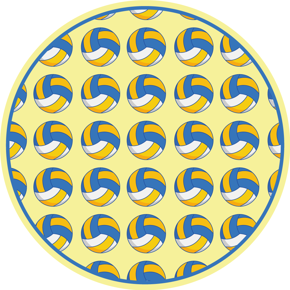 Volleyball Motif game vinyl carpet - TenStickers