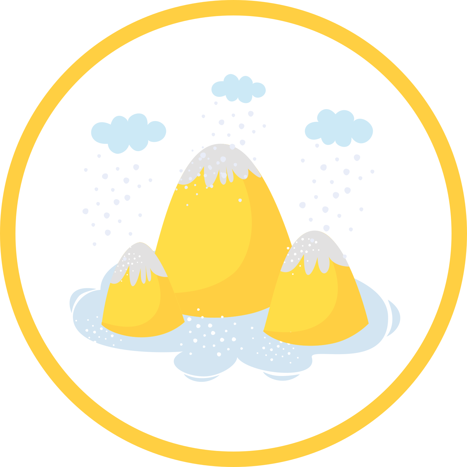 Cheerful Mountain Scene kids vinyl carpet - TenStickers