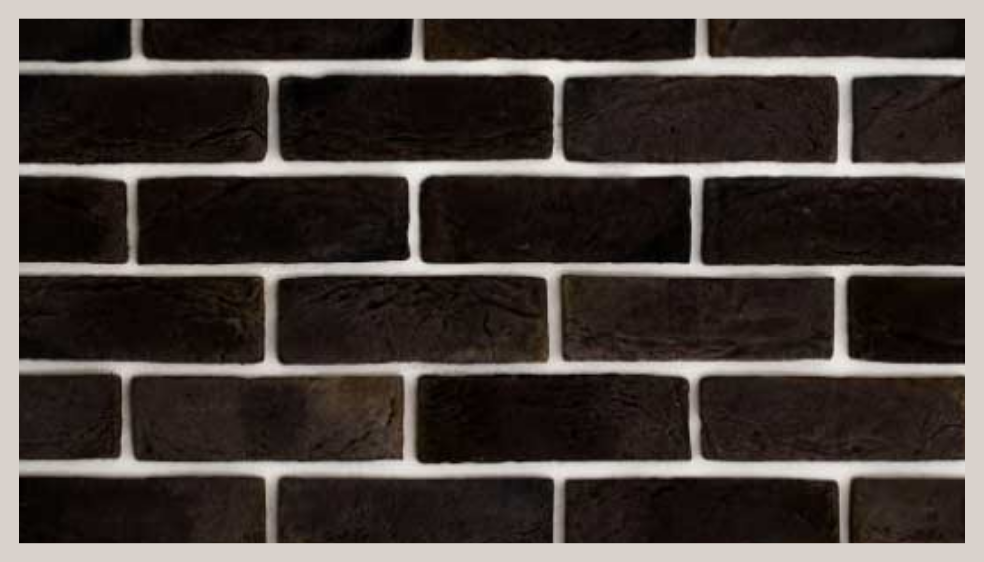 Black brickpattern stone effect vinyl carpet - TenStickers