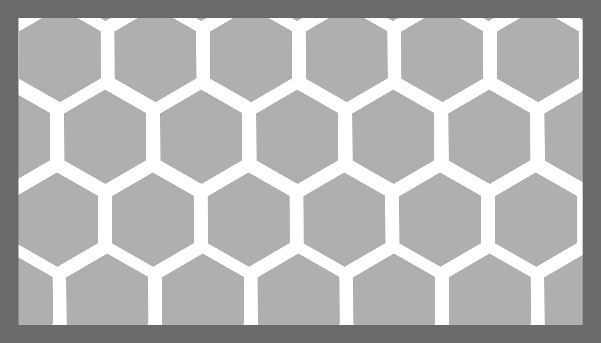 Hexagonal Configuration geometric vinyl carpet - TenStickers