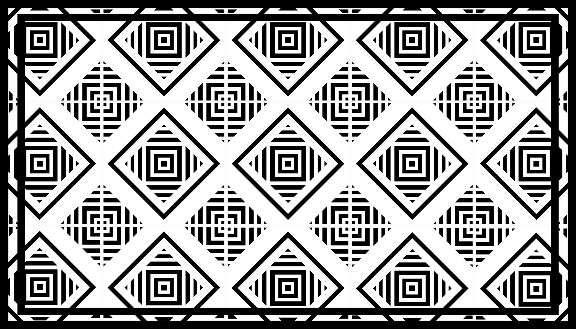Monochrome Motifs geometric vinyl carpet - TenStickers