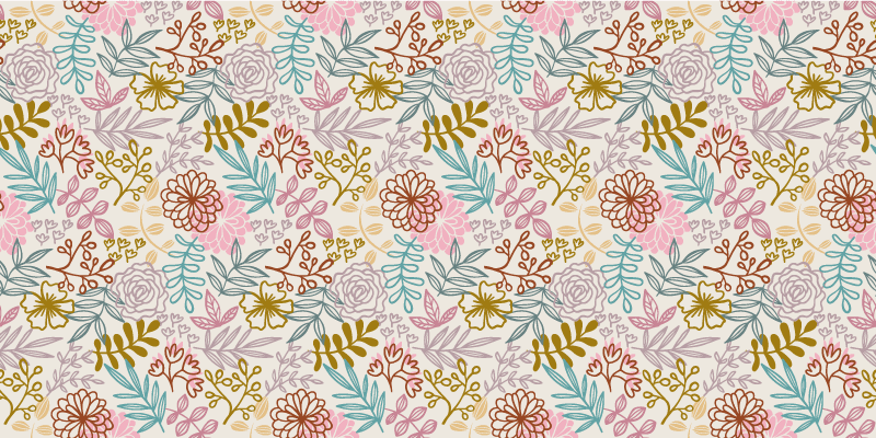 Floral Patterns Collection bedroom vinyl carpet - TenStickers