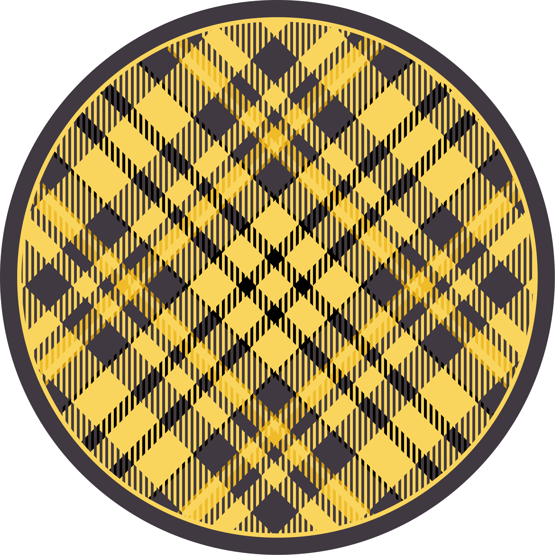 Yellow checkered kitchen vinyl carpet - TenStickers